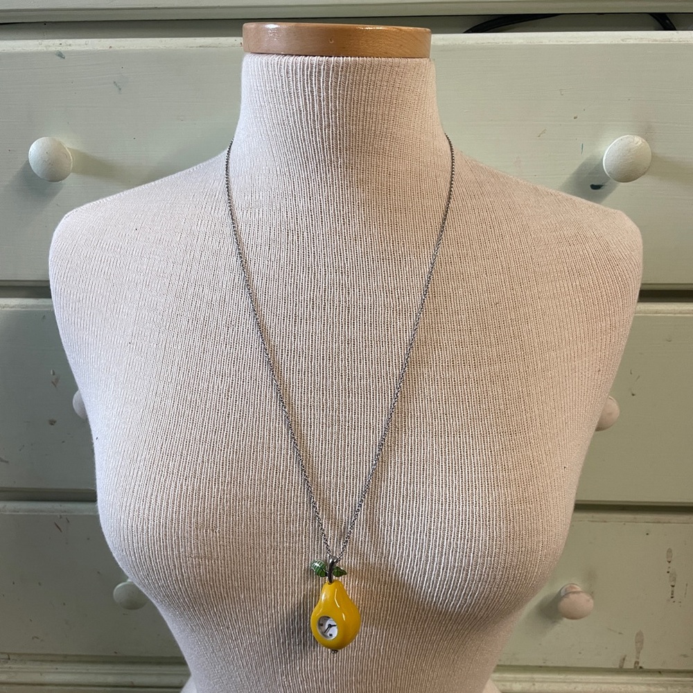 Marc Jacobs Pear Watch Pendent Necklace